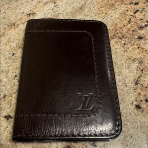 Louis Vuitton Leather Compact Wallet/Card holder